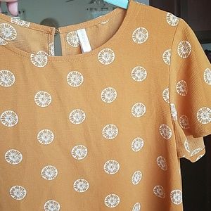Marigold printed top